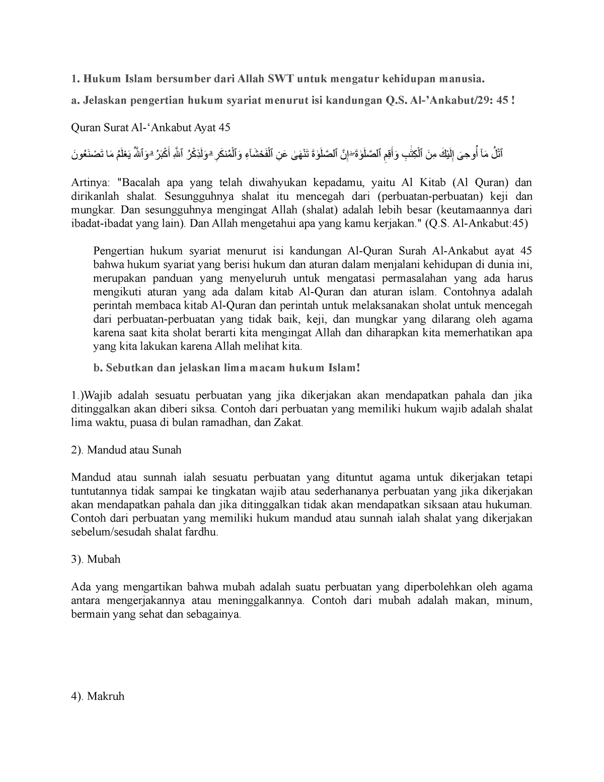 Sesi 5 Agama Sebagai Tugas 222 - Hukum Islam Bersumber Dari Allah SWT ...