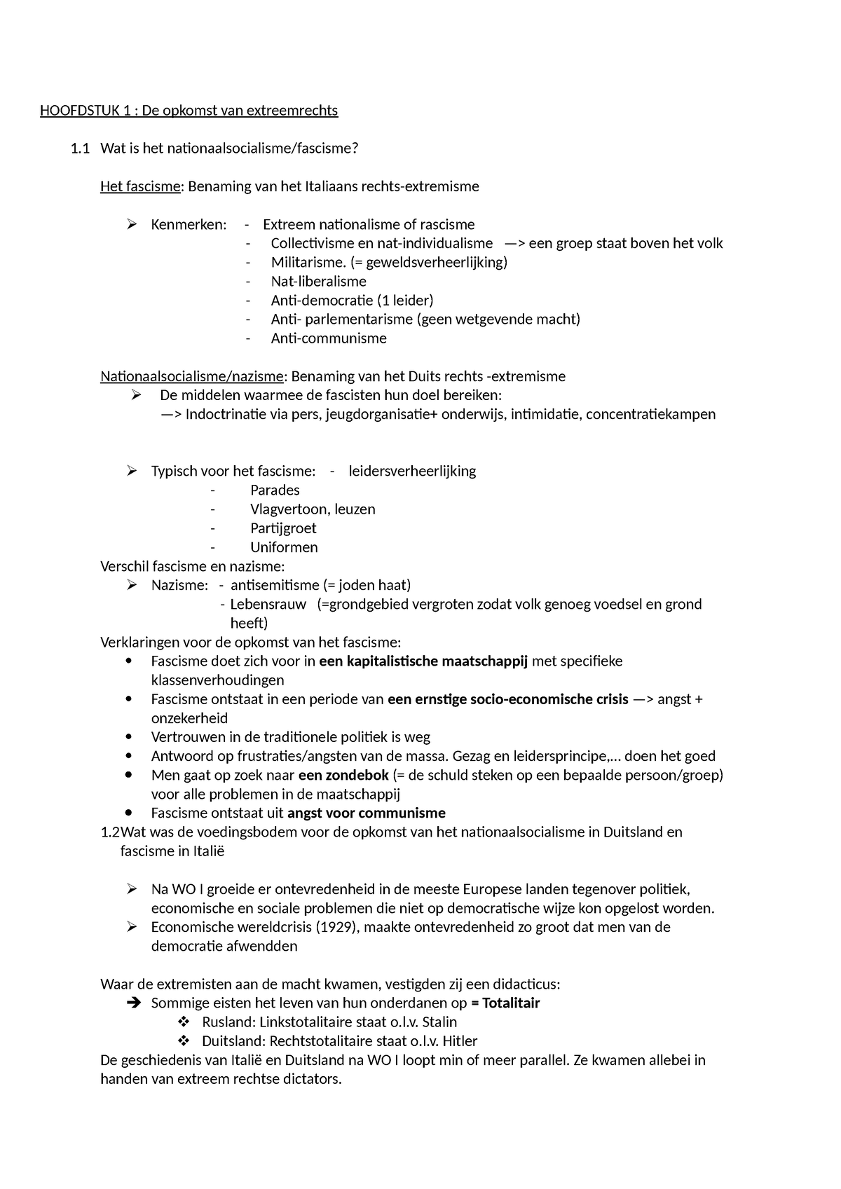 Kopie Van Samenvatting Examen Geschiedenis - HOOFDSTUK 1 : De Opkomst ...