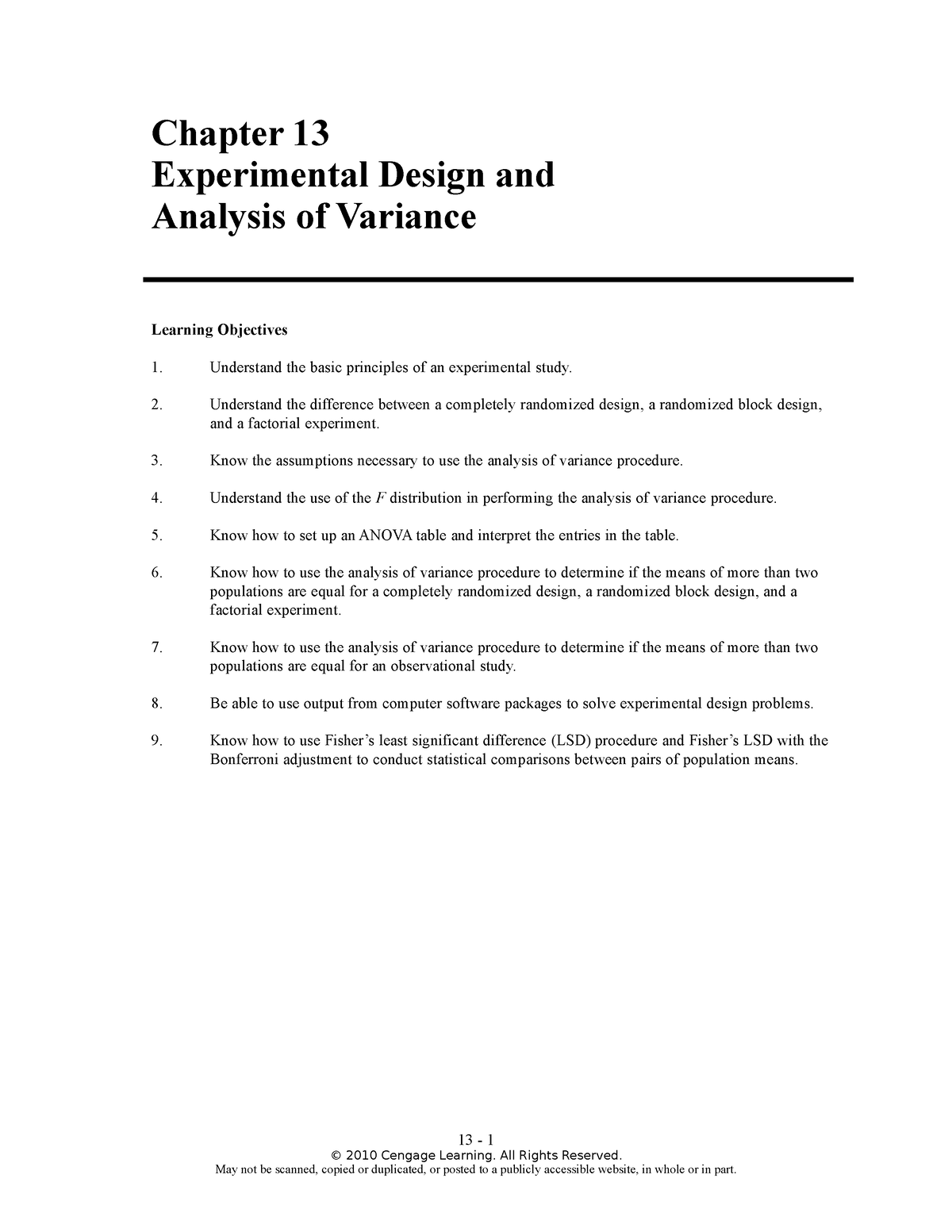 ch 13 experimental design ws #1