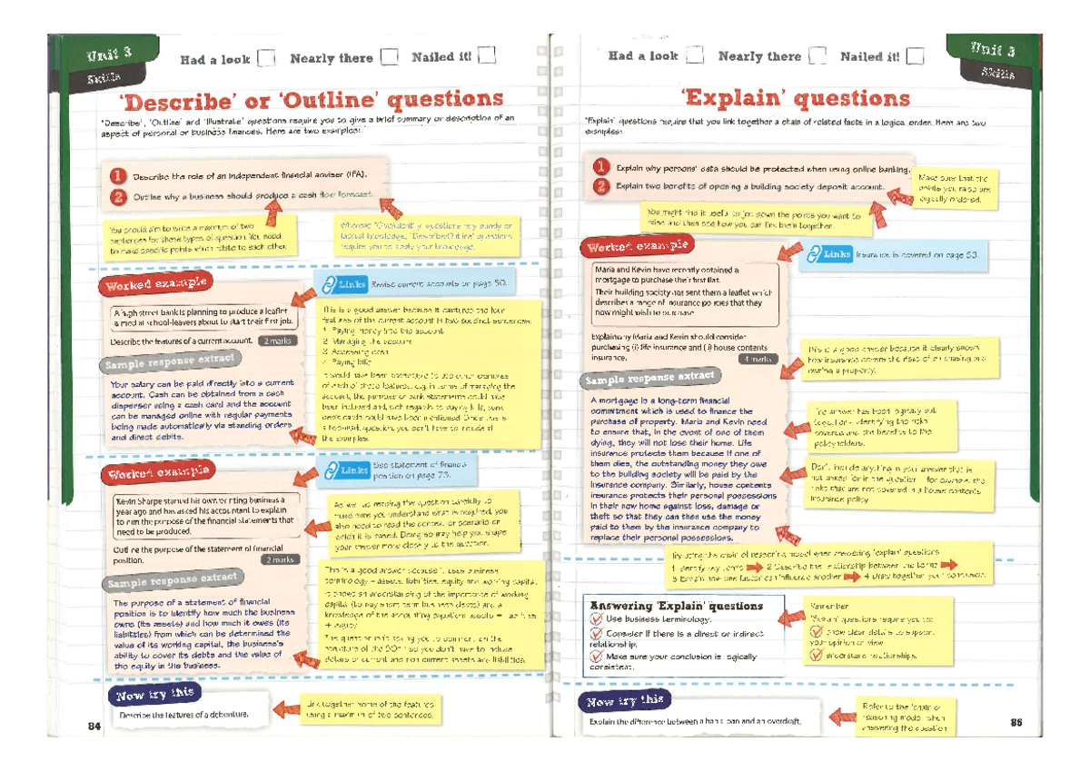 L3 unit 3 finance revision guide 3 - EUR172 - Studocu