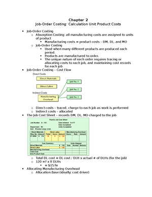 Chapter 3 - Job-order Costing Cost Flows And External Reporting - Ruger 