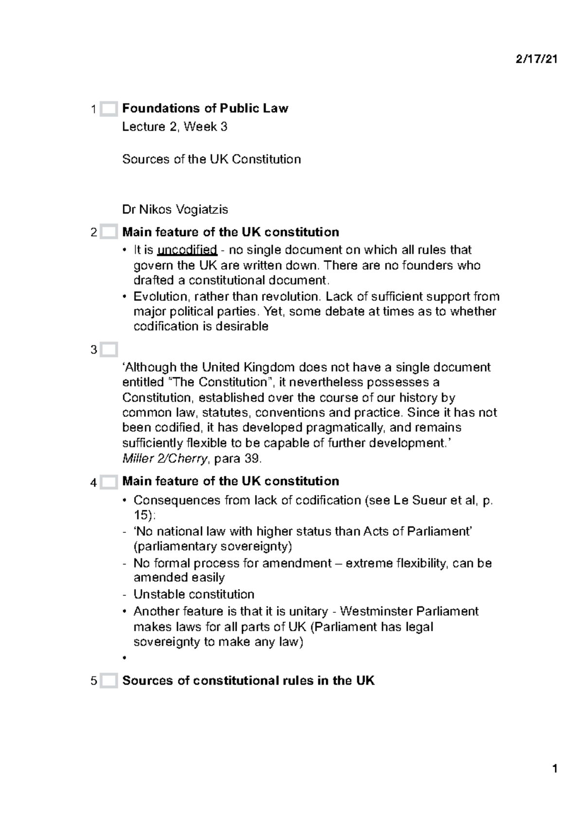 Lecture 2 - Sources of UK constitution - Compatibility Mode ...