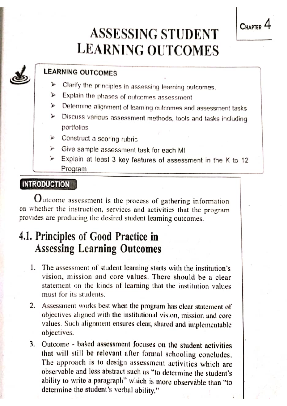 CPE105-C4 - For teaching profession - Assessment In Learning 1 - Studocu