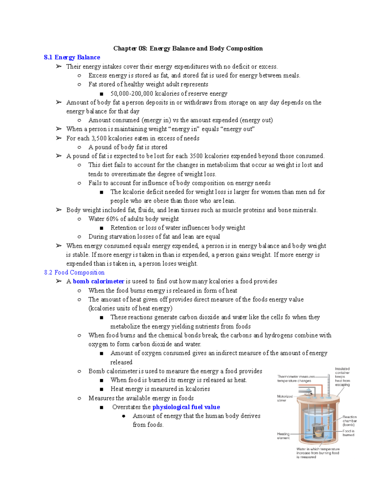 assignment chapter 08 case study improving body composition