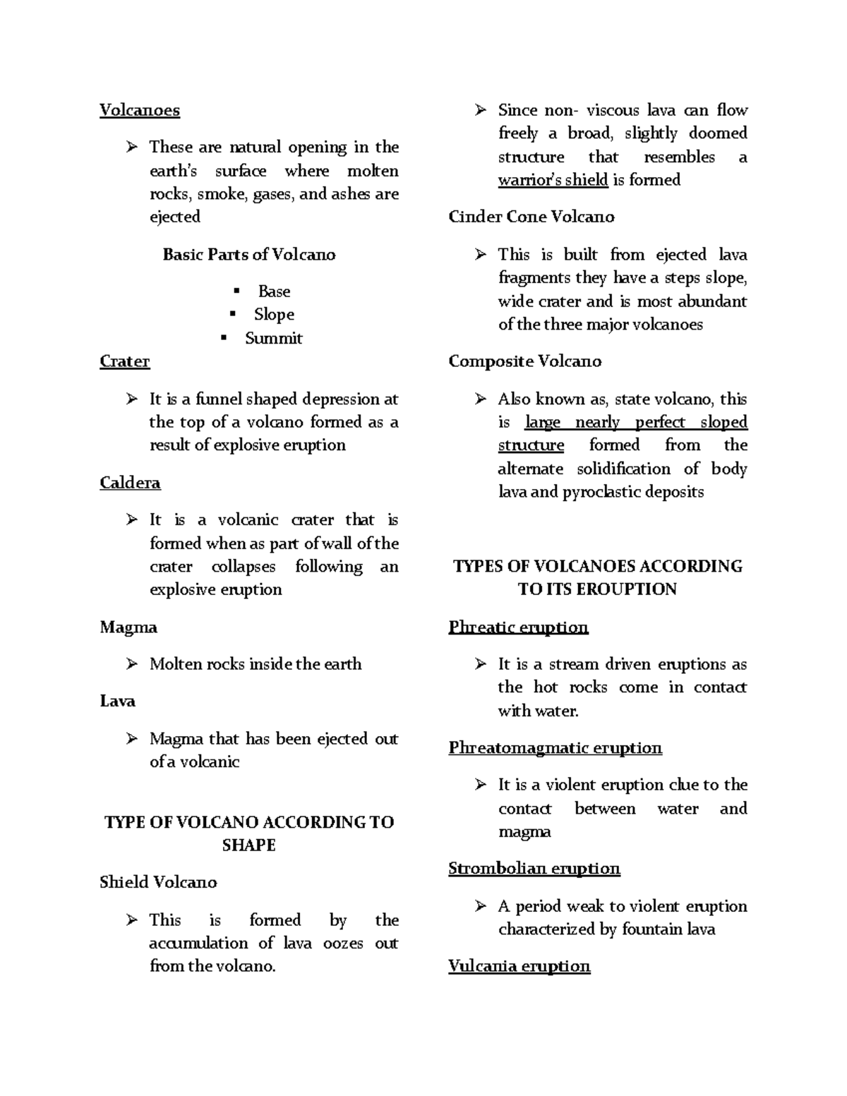 Types of Volcano and Volcanic Eruption - Volcanoes These are natural ...