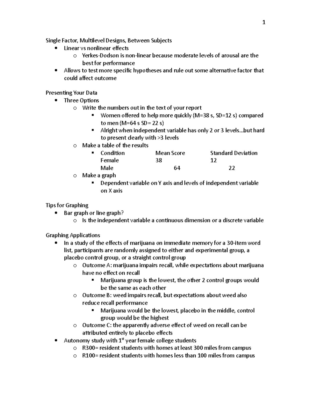 Lecture Notes Midterm To Final 1 Single Factor Multilevel Designs
