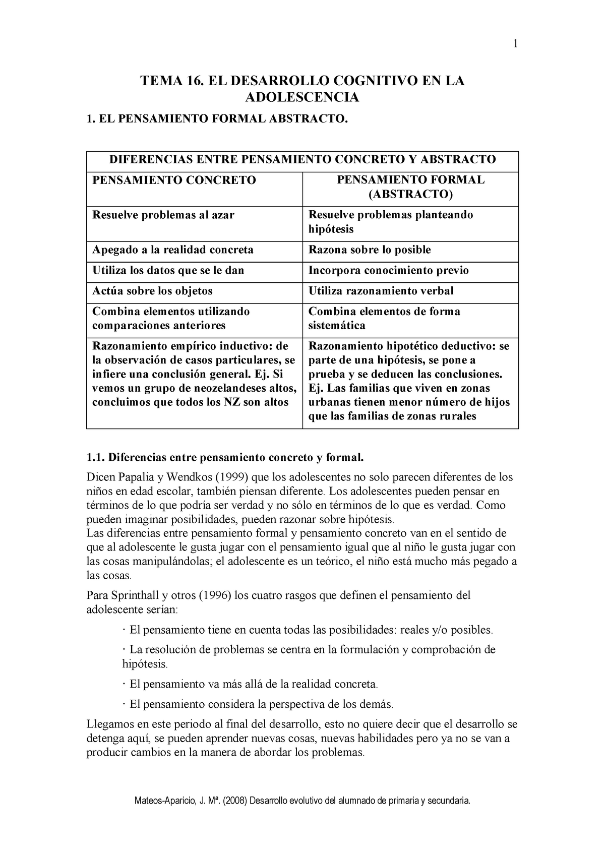 TEMA 16 2018 2019 psico 1 TEMA 16. EL DESARROLLO COGNITIVO EN