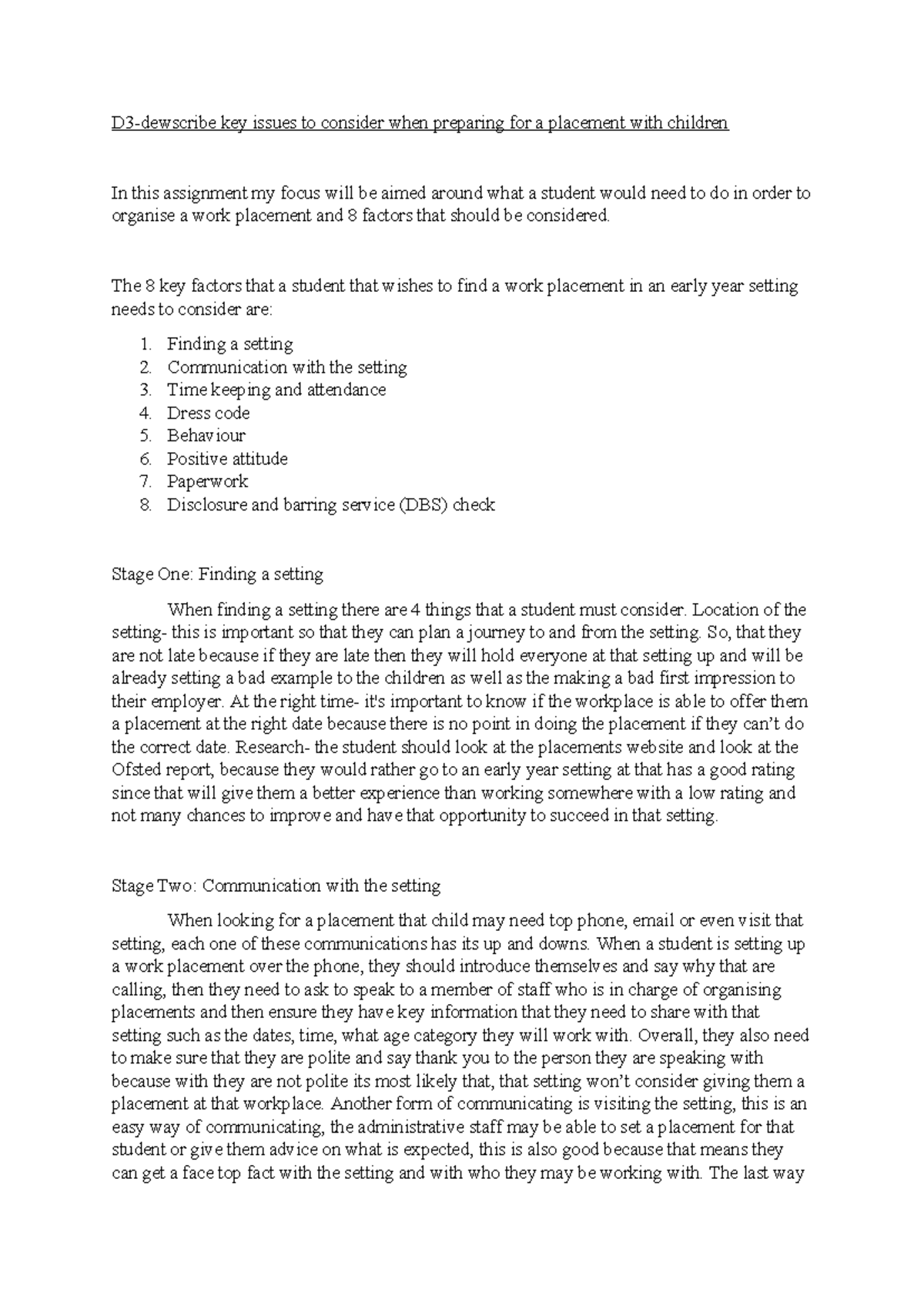 Document - this is really for child development but they dont have a ...
