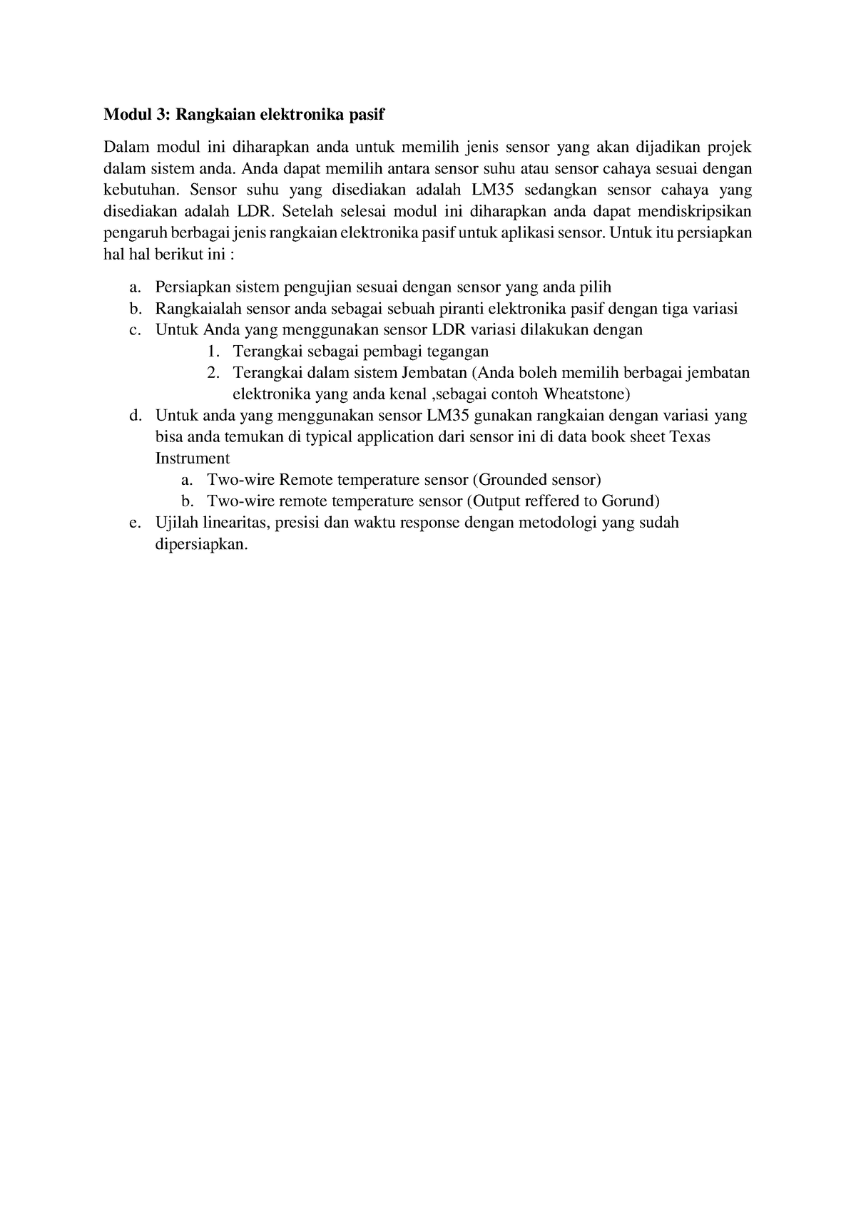 Modul 3 Praktikum Instrumentasi - Modul 3: Rangkaian Elektronika Pasif ...