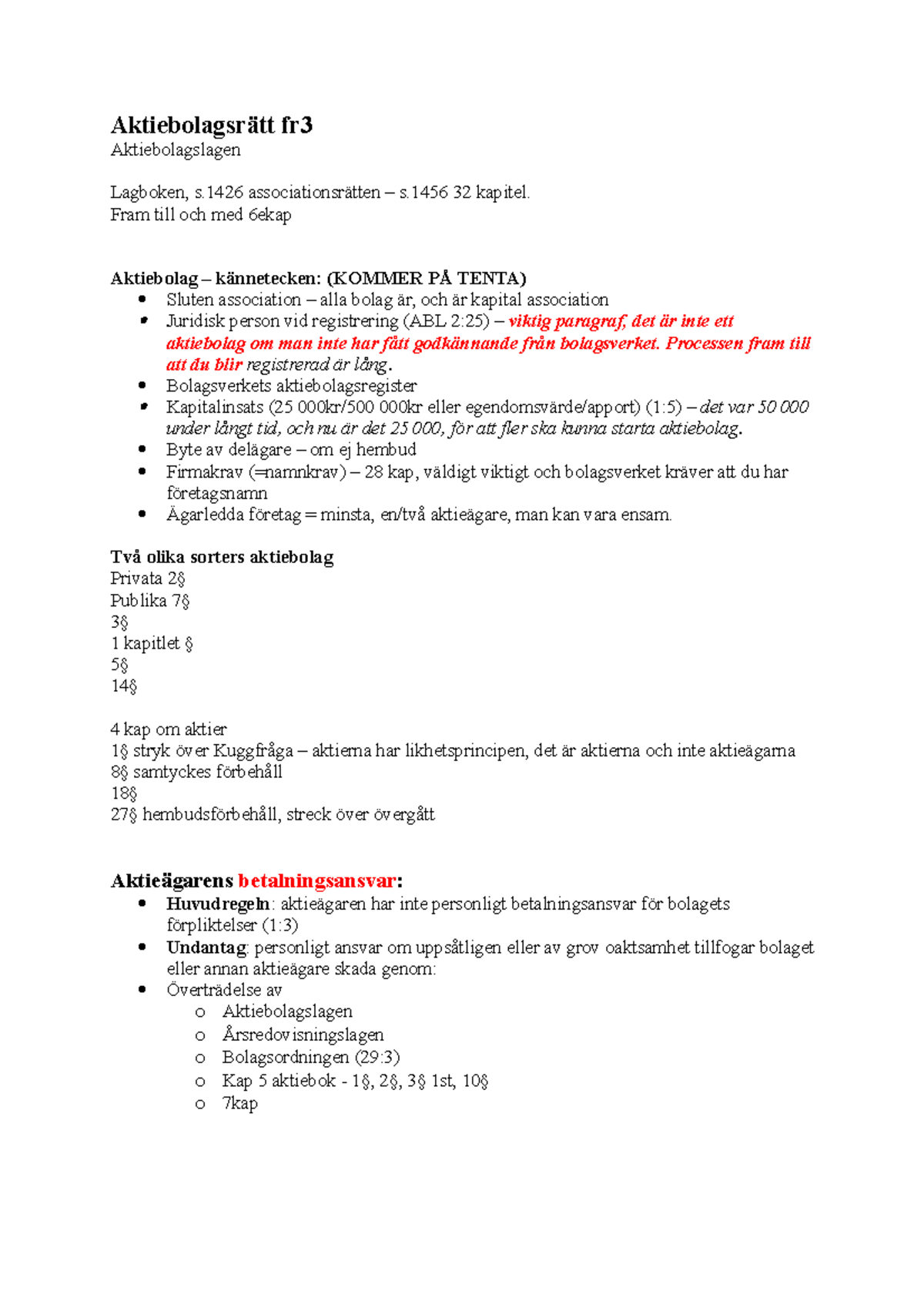 Aktiebolagsrätt 1 fr3. 7sept - Aktiebolagsrätt fr Aktiebolagslagen ...