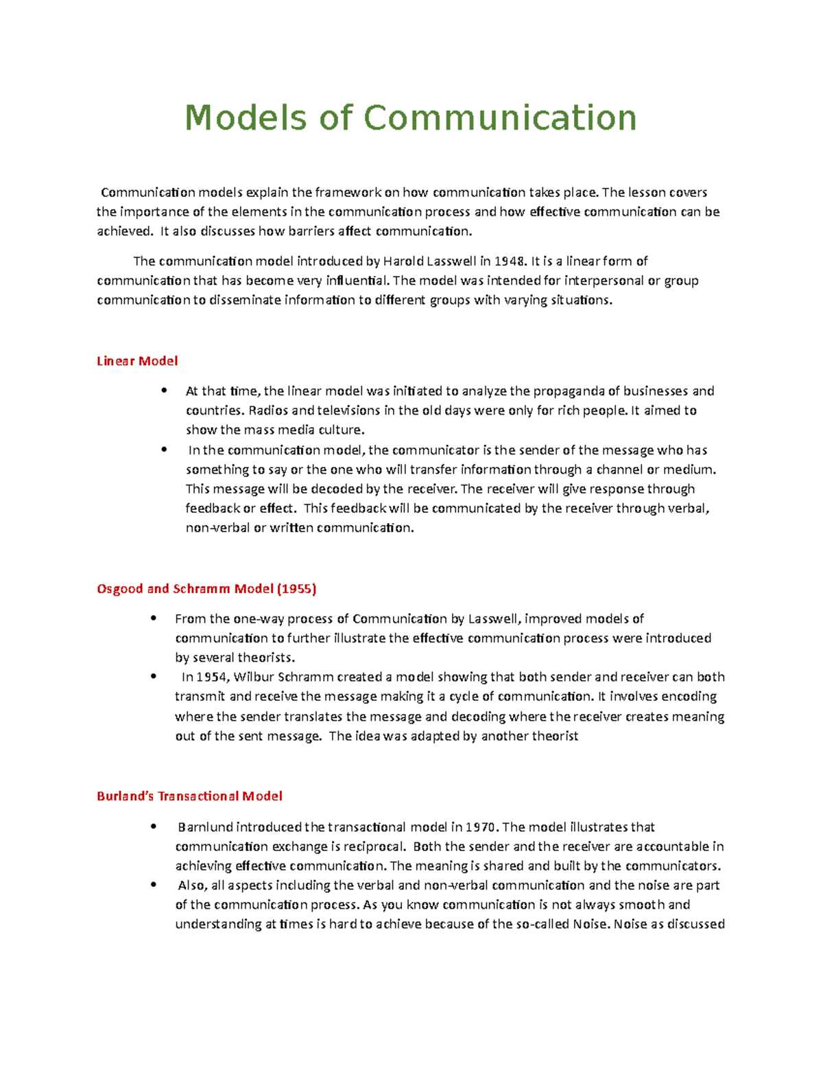 models-of-communication-models-of-communication-communication-models