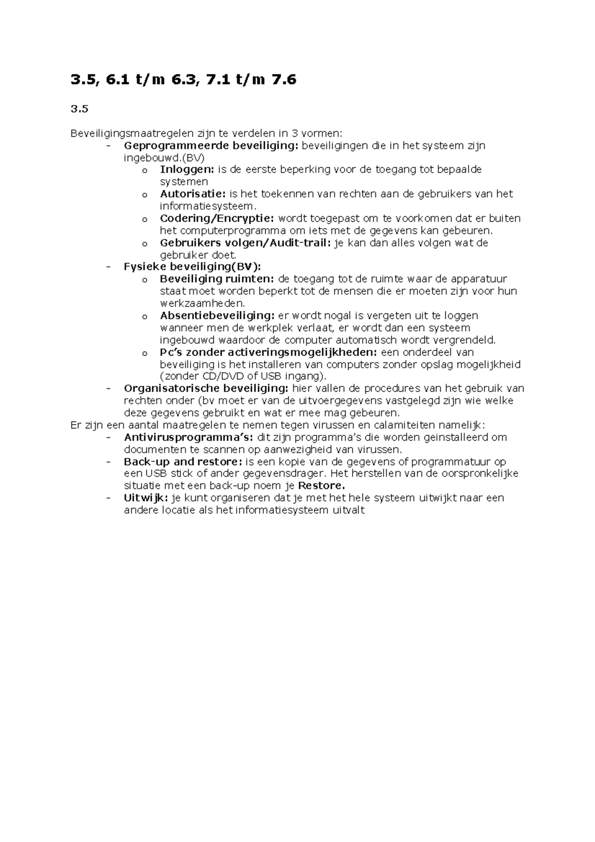 Samenvatting Informatie In De Organisatie T2 3 6 T m 6 7 T m 7 3
