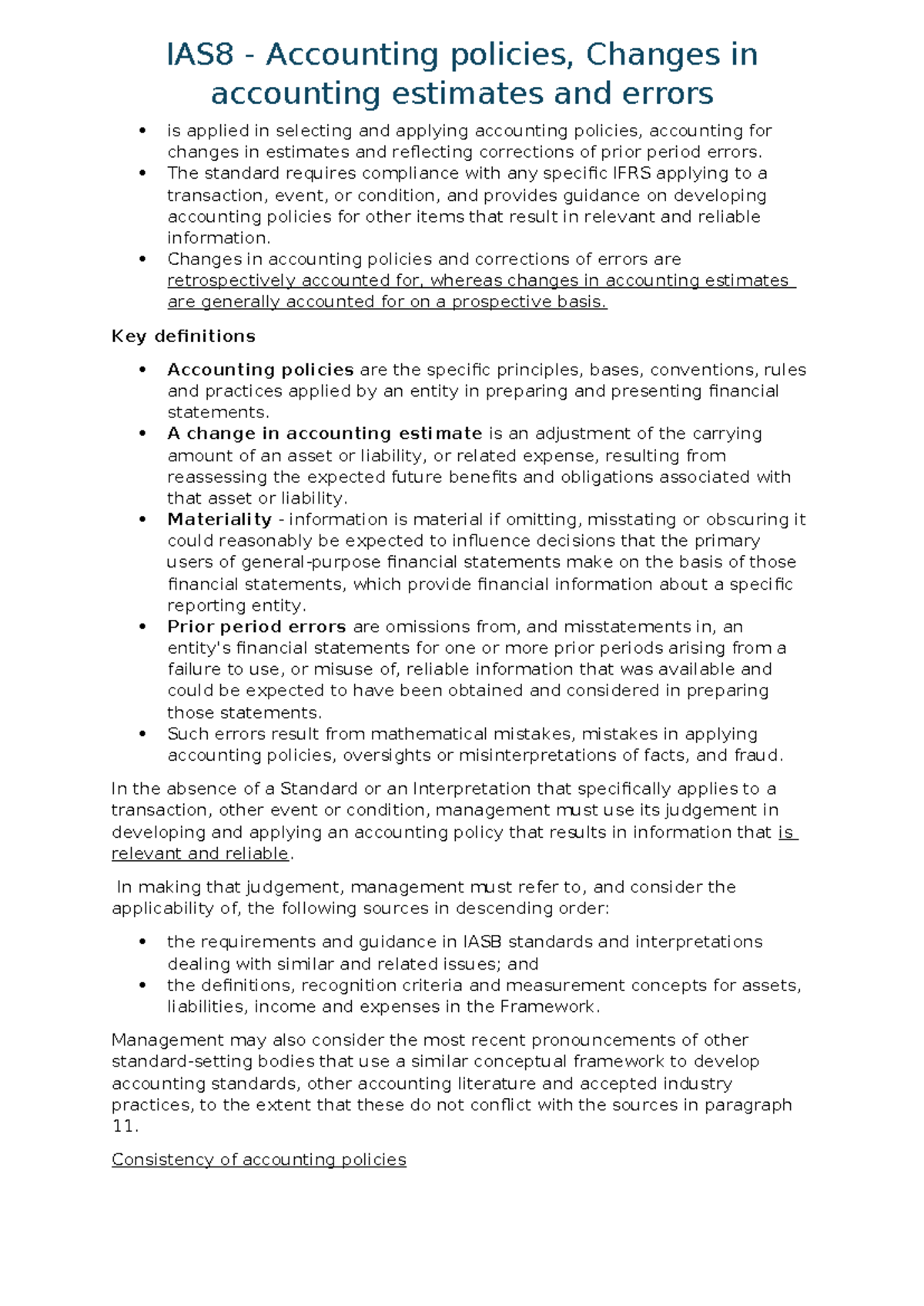 Learning unit 6 - IAS8 Change in accountin policy and corrections ...