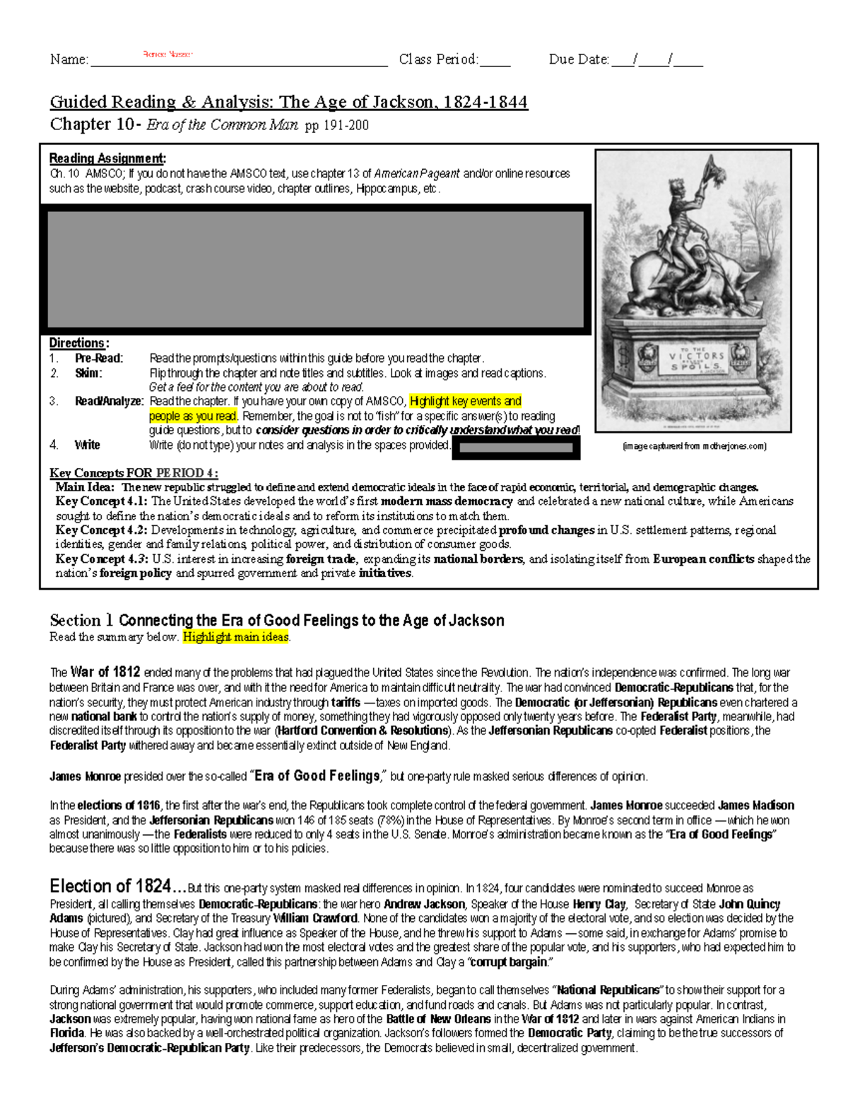 Guided Reading Amsco Chapter 10 0(1) Copy - Name ...