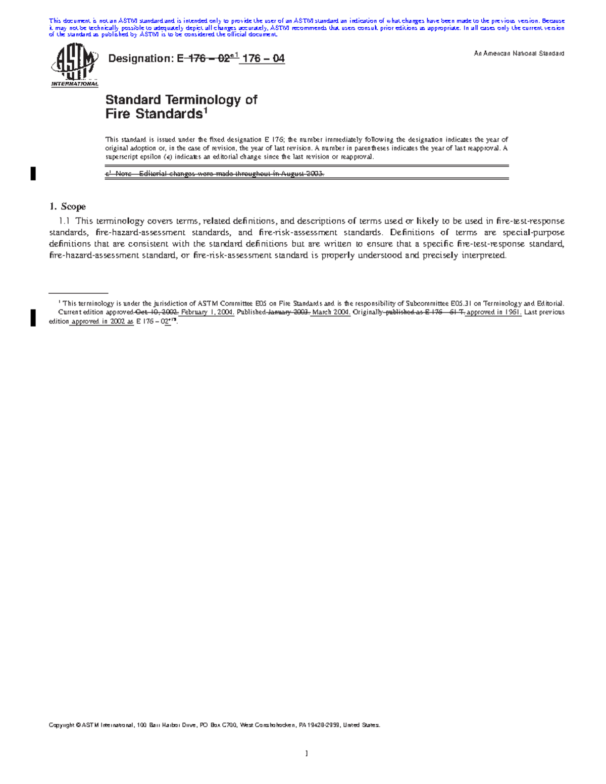 E 176 â€“ 02 ;RTE3NI1SRUQ - Designation: E 176 – 02e 1 176 – 04 An ...