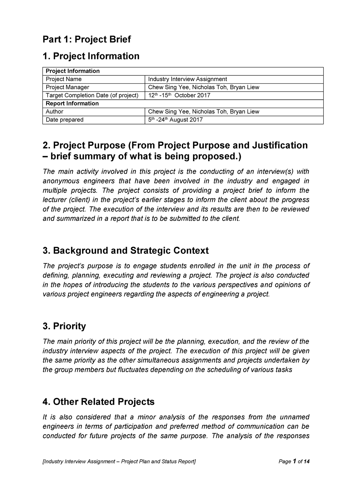 engineer interview writing assignment