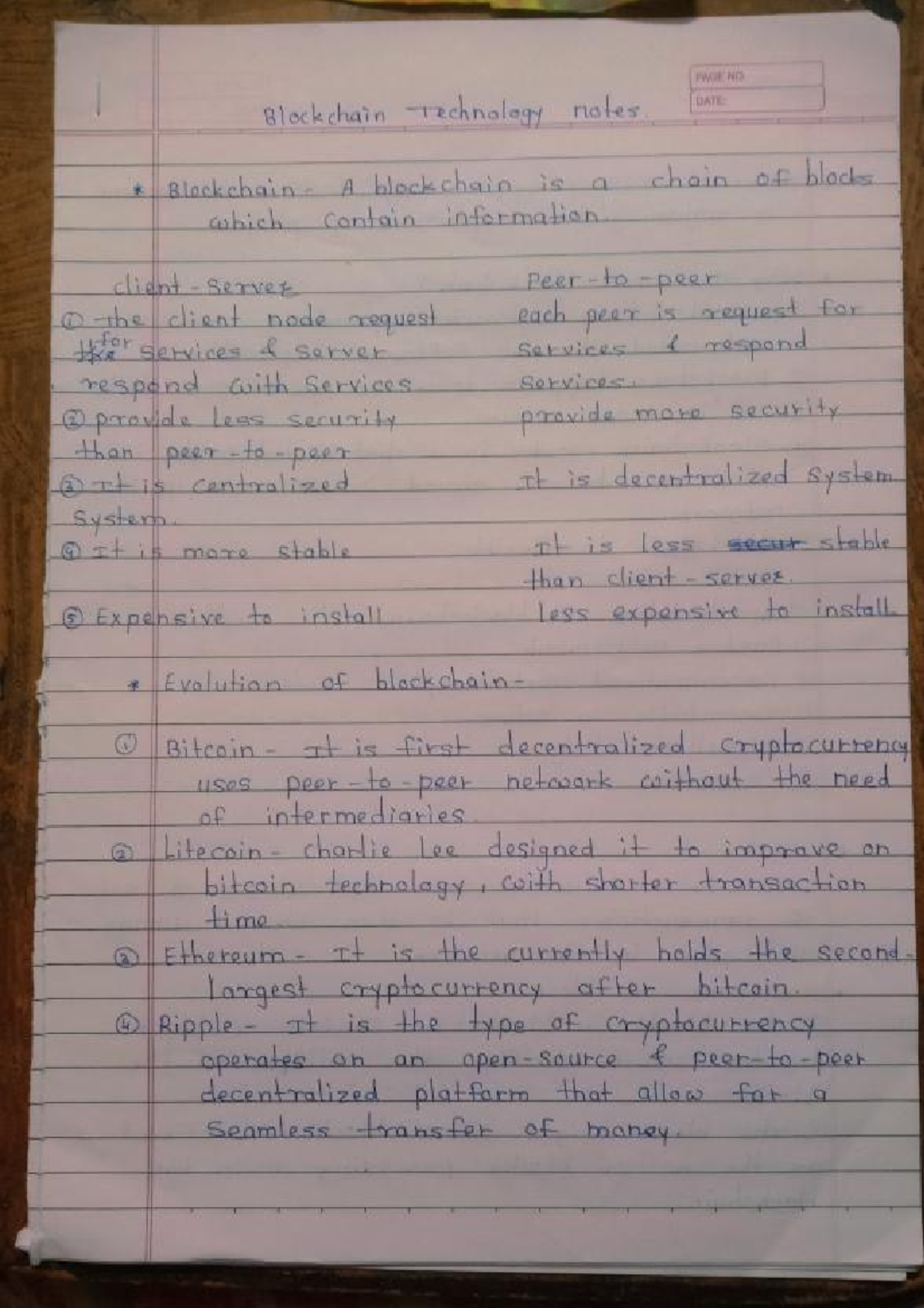 Blockchain technology notes - Bsc (computer science) - Studocu