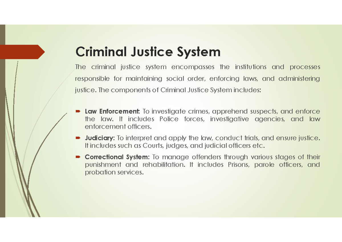 Cr PC Unit-I - Criminal Procedure code unit 1 - Criminal Justice System ...