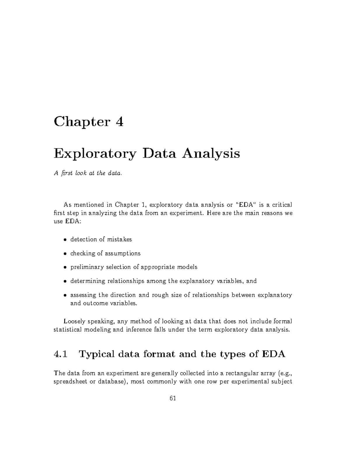 EDA Notes - Chapter 4 Exploratory Data Analysis A First Look At The ...