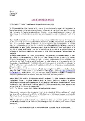 Solved Peux Tu Me Rdiger Une Dissertation De Droit Constitutionnel Sur Droit Constitutionnel