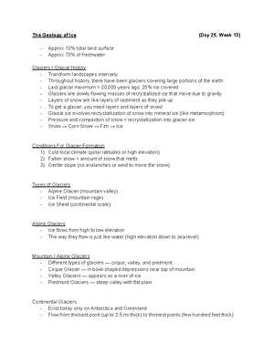 Geology Week One Notes - Geology: The Study of Earth 1/17/23 (Day 1 ...