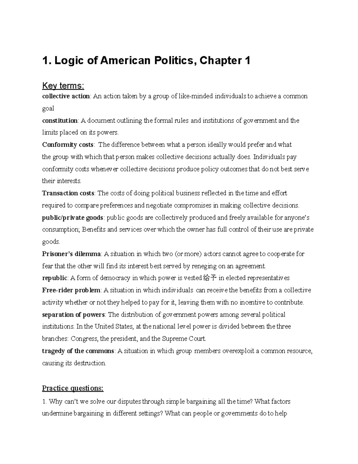 logic-of-american-politics-midterm-review-1-logic-of-american