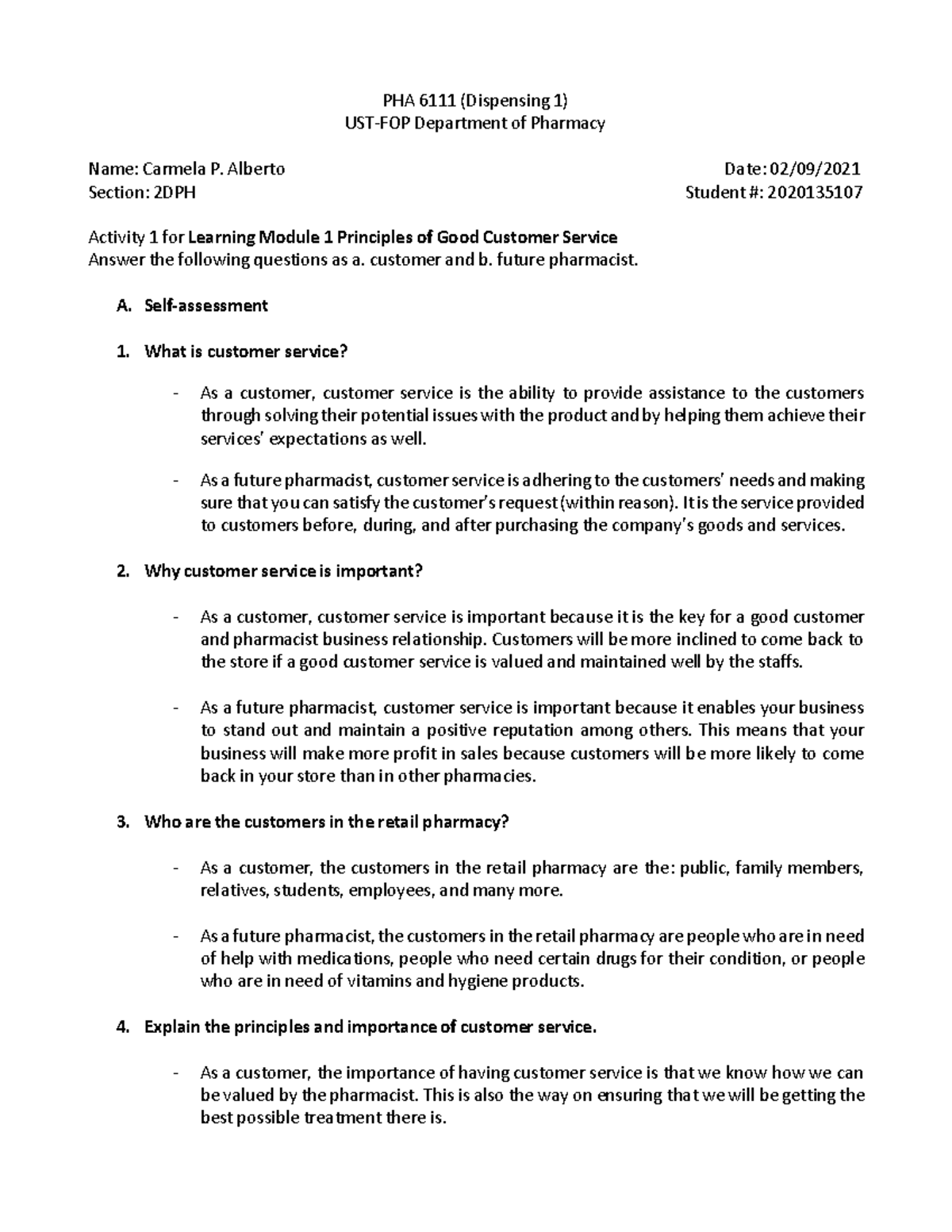 Alberto Act 1 - 0202349348 jhjf 224 - Synthesis - FEU - Studocu