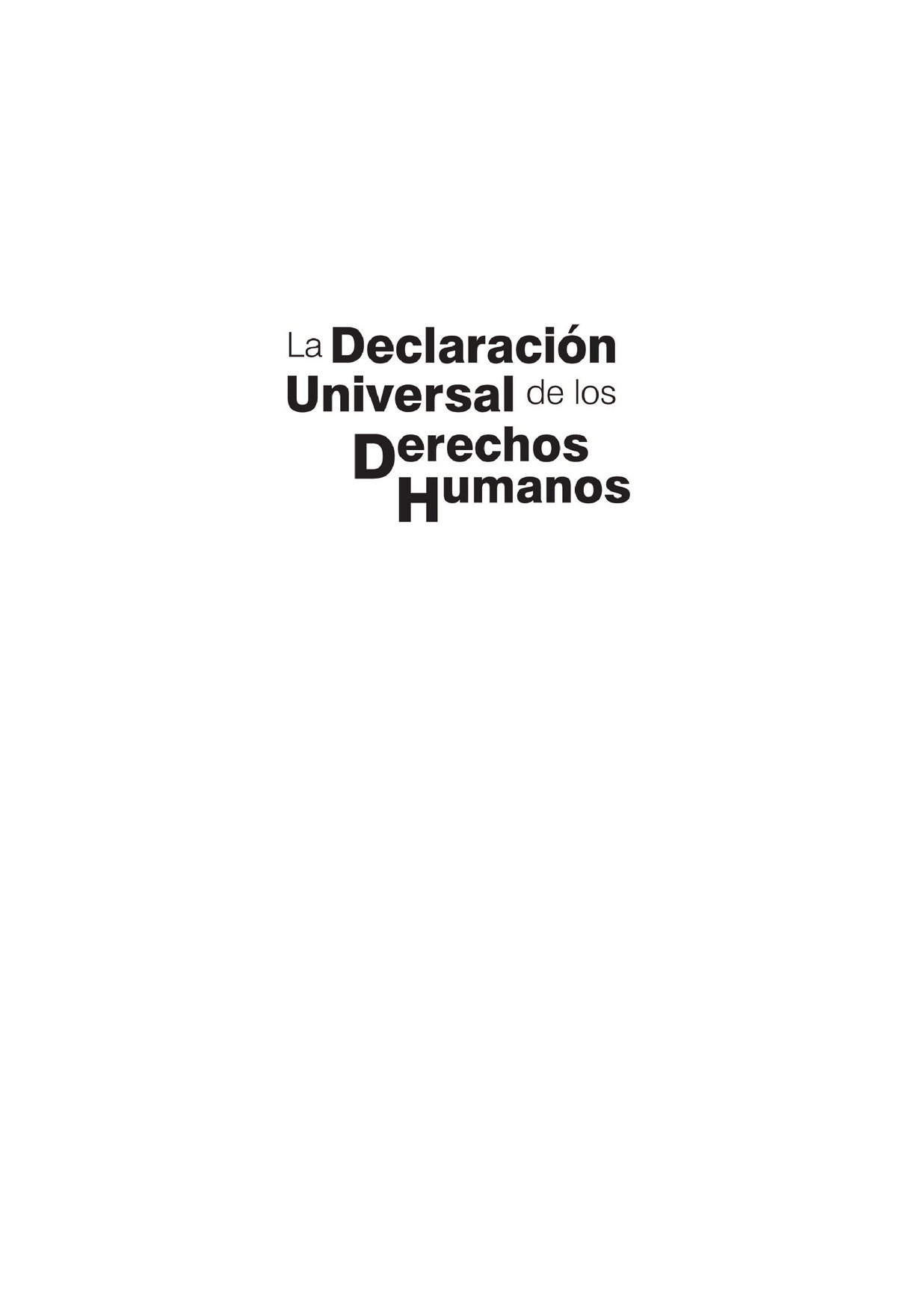 Declaracion-Universal- Stdnb - La Declaración Universal De Los Derechos ...