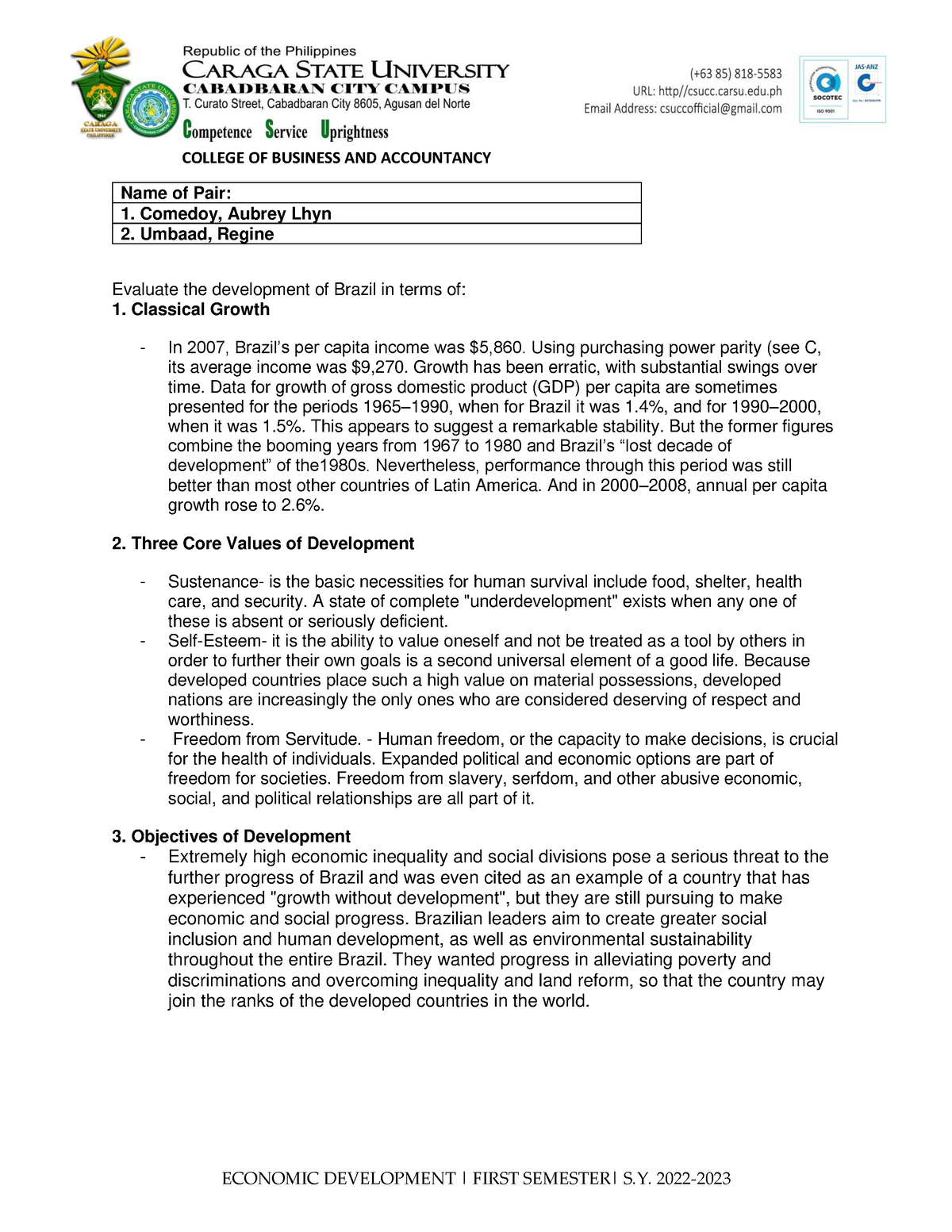 case study of economic development