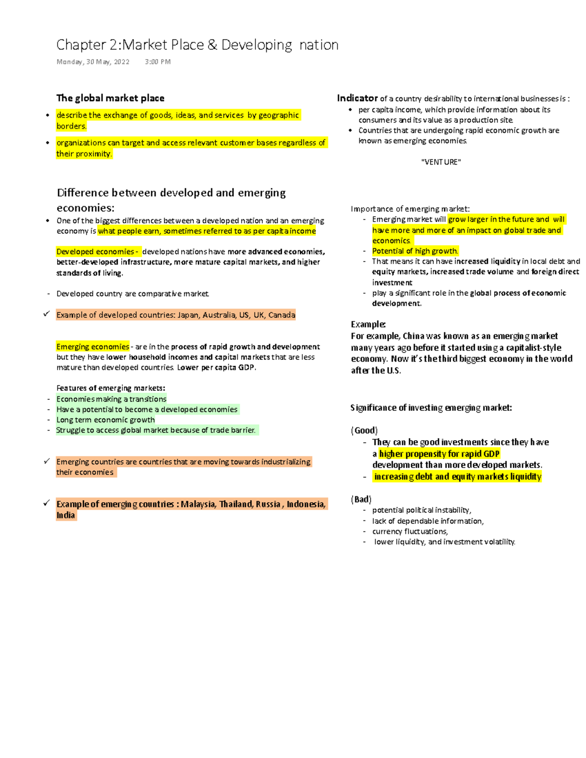 Chapter 2 (Global Business) - Studocu
