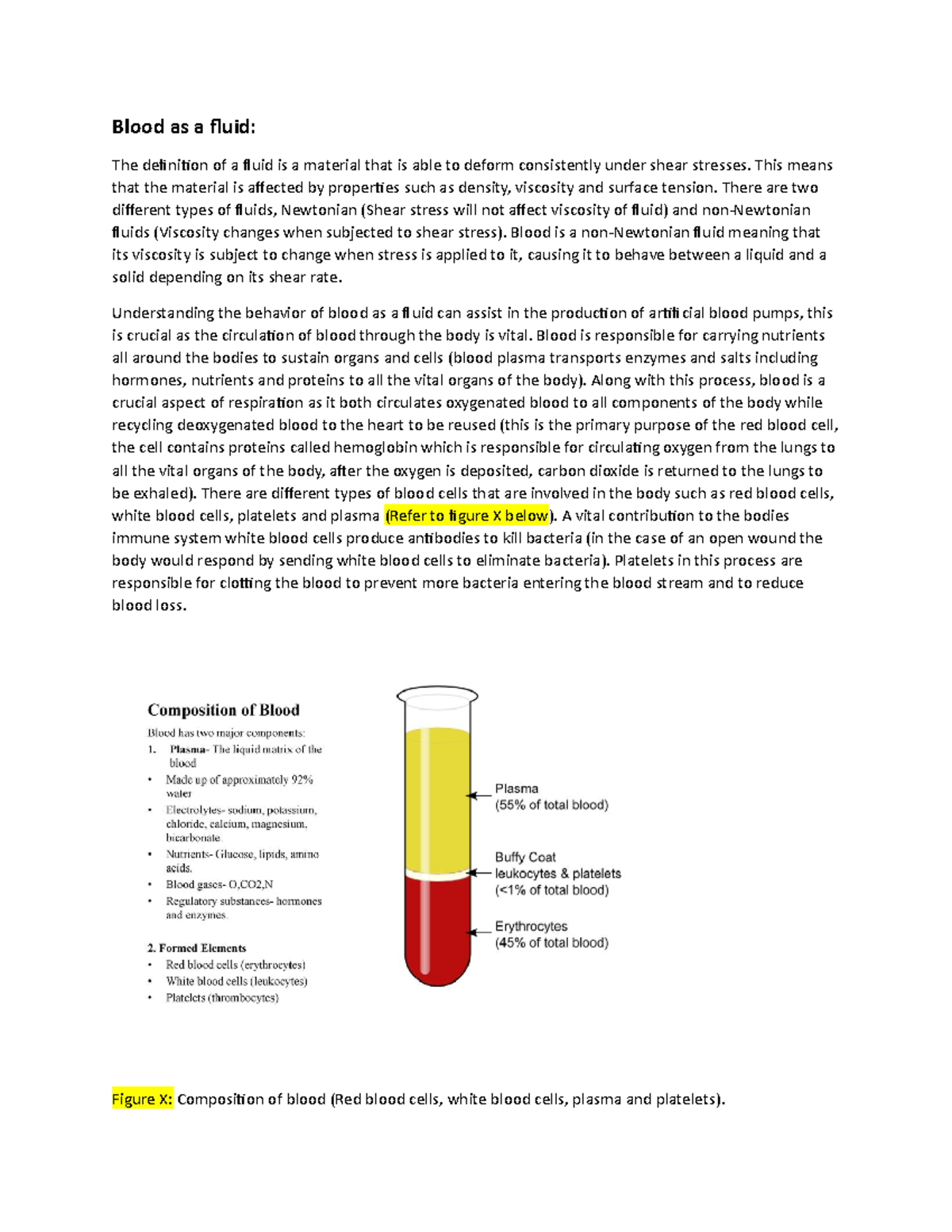 Blood shit for fluid - Blood as a fluid: The definition of a fluid is a ...