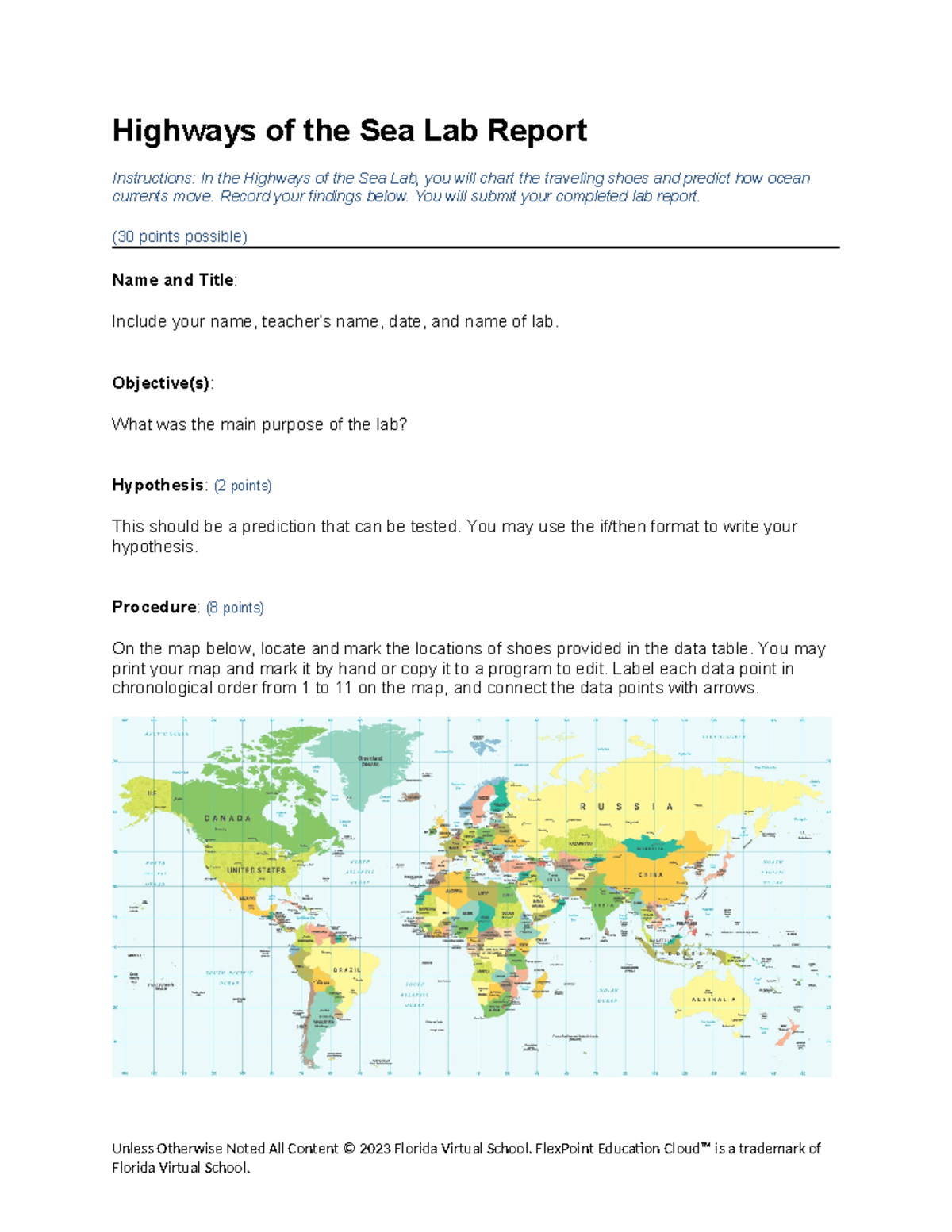 Highway lab report - kdjbieqbifekc - Highways of the Sea Lab Report ...