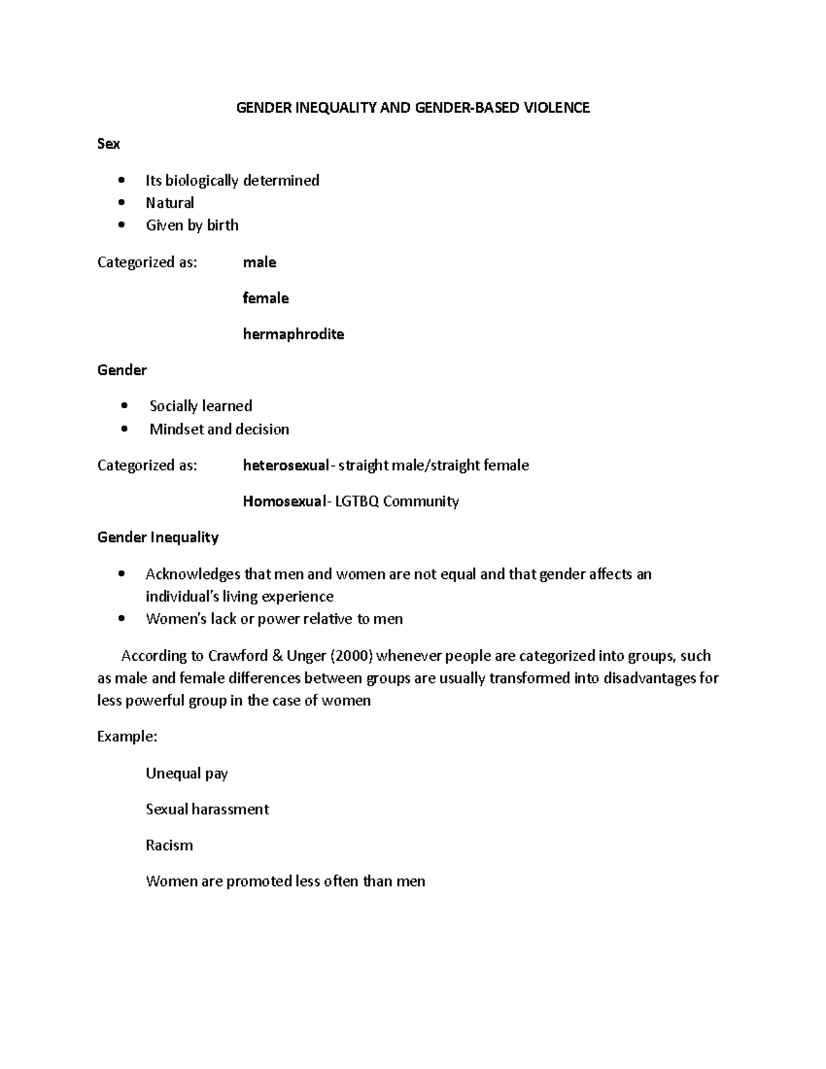 Gender Inequality AND Gender Social report - GENDER INEQUALITY AND ...