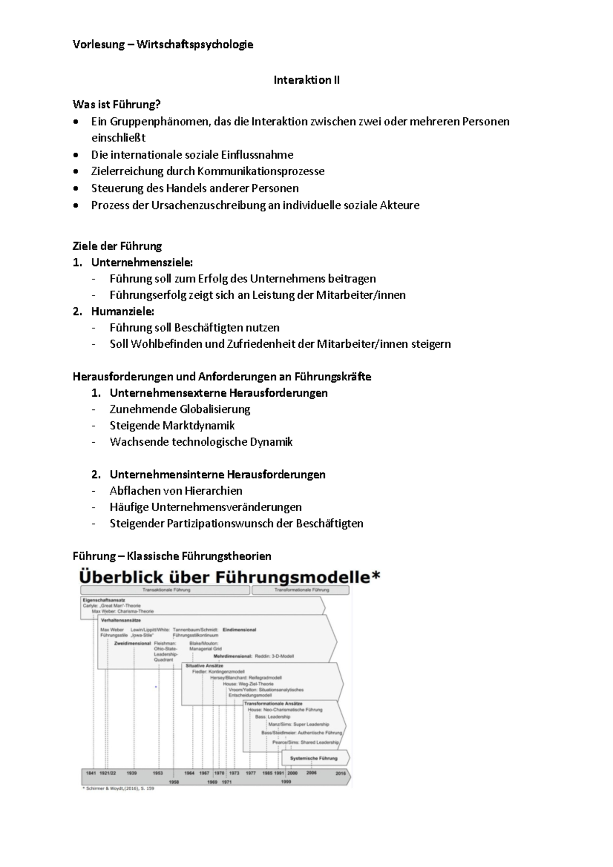 Vorlesung 8-Psychologie - Interaktion II Was Ist Führung? Ein ...