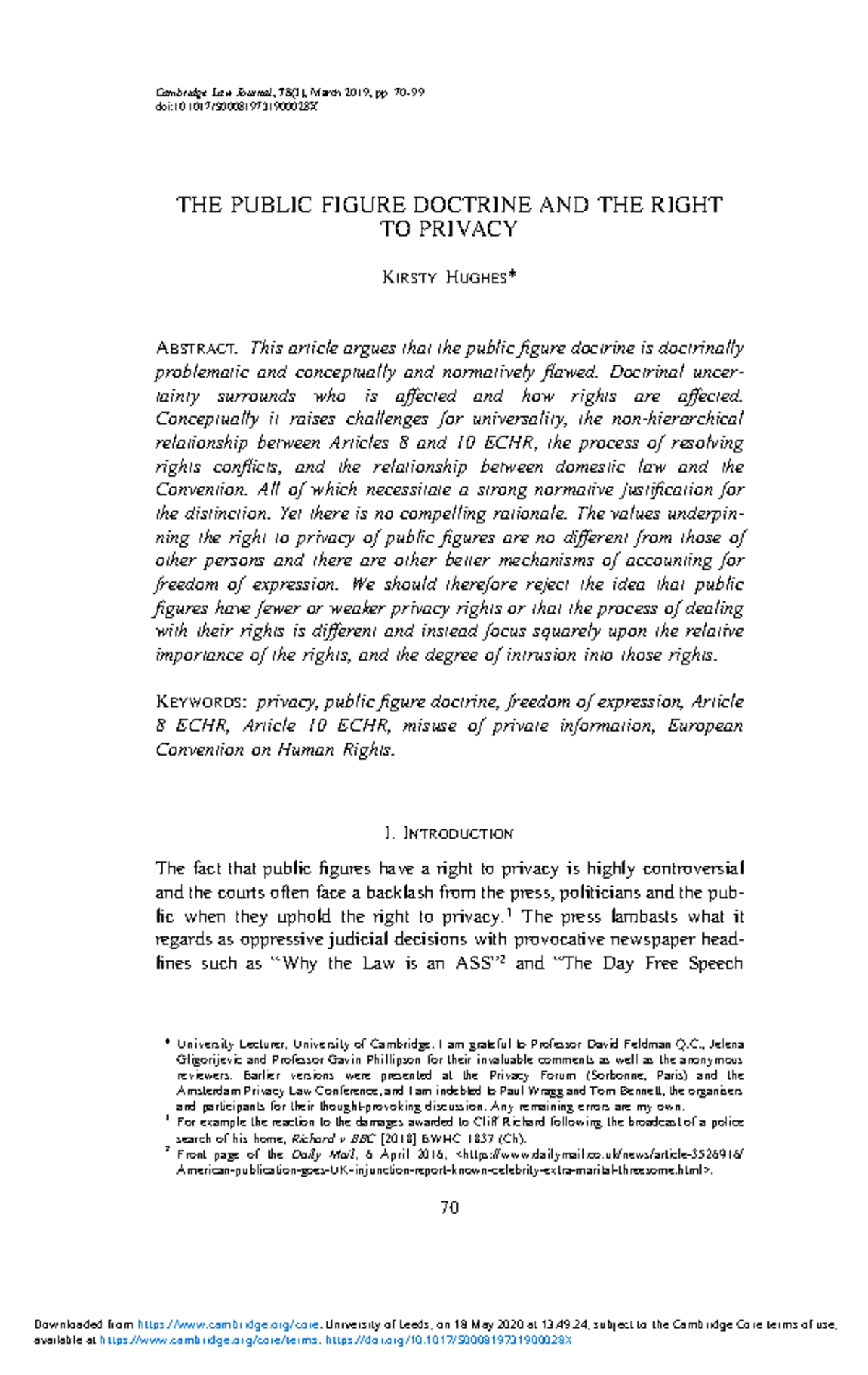 Rachel Delgado: A Public Figure'S Privacy - lq3213e