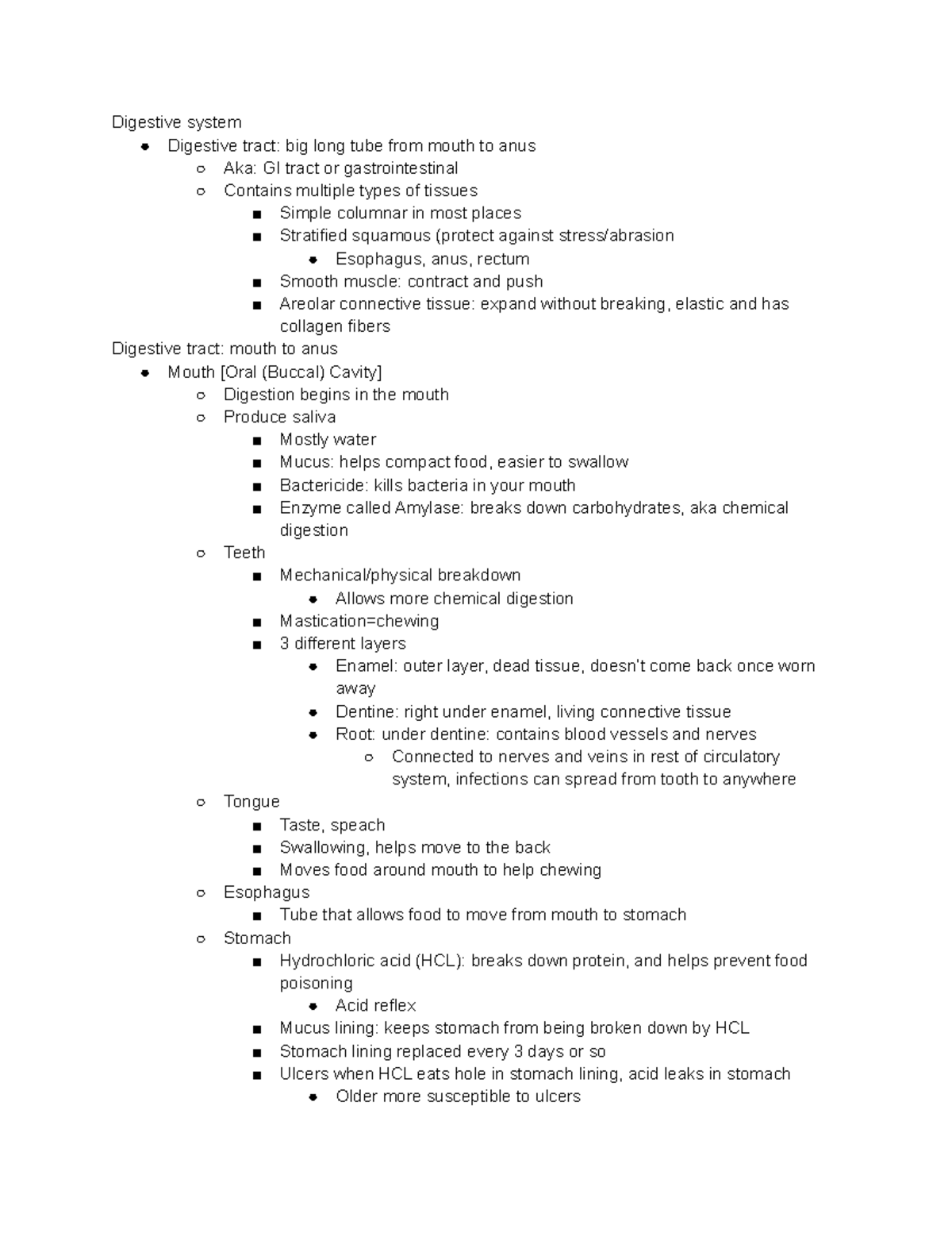 Digestive System - Digestive system Digestive tract: big long tube from ...