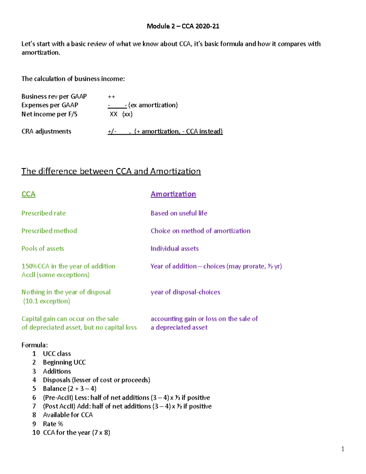 Module 2 CCA student handout 2021 - Module 2 – CCA 2020- Let’s start ...