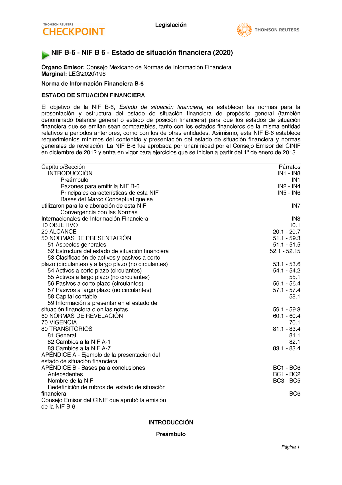 Nif B 6 Estado De Situacion Financiera Mindmeister Ma 3807