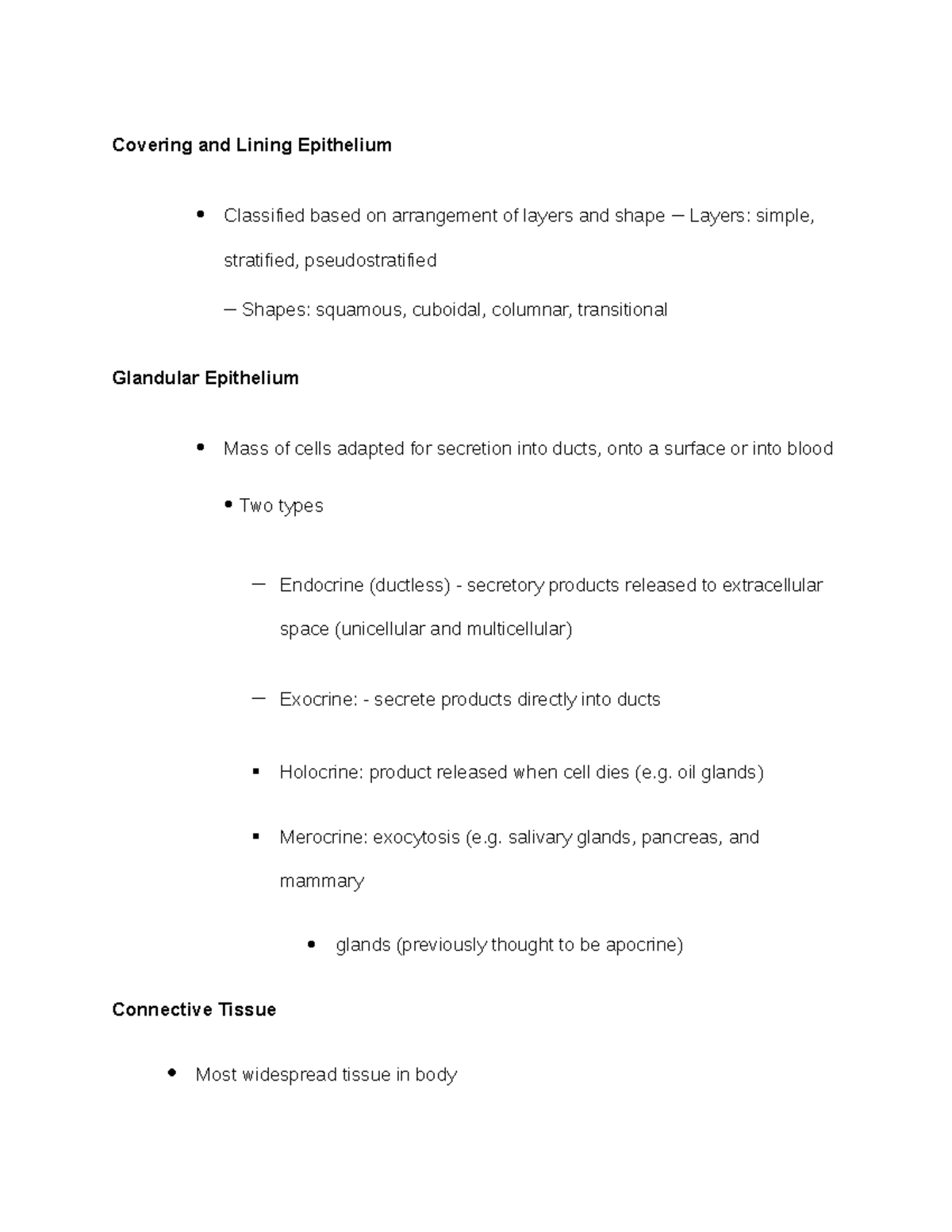 Tissue part 2 - Covering and Lining Epithelium • Classified based on ...