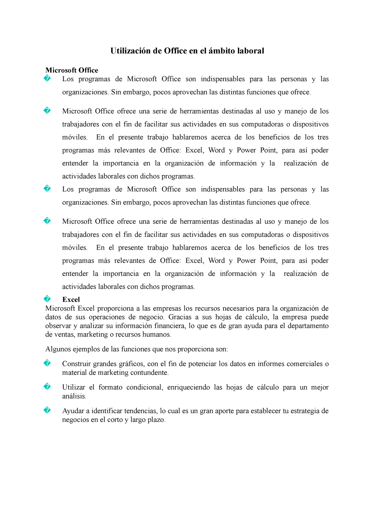 Utilización de Office en el ámbito laboral - Utilización de Office en el  ámbito laboral Microsoft - Studocu