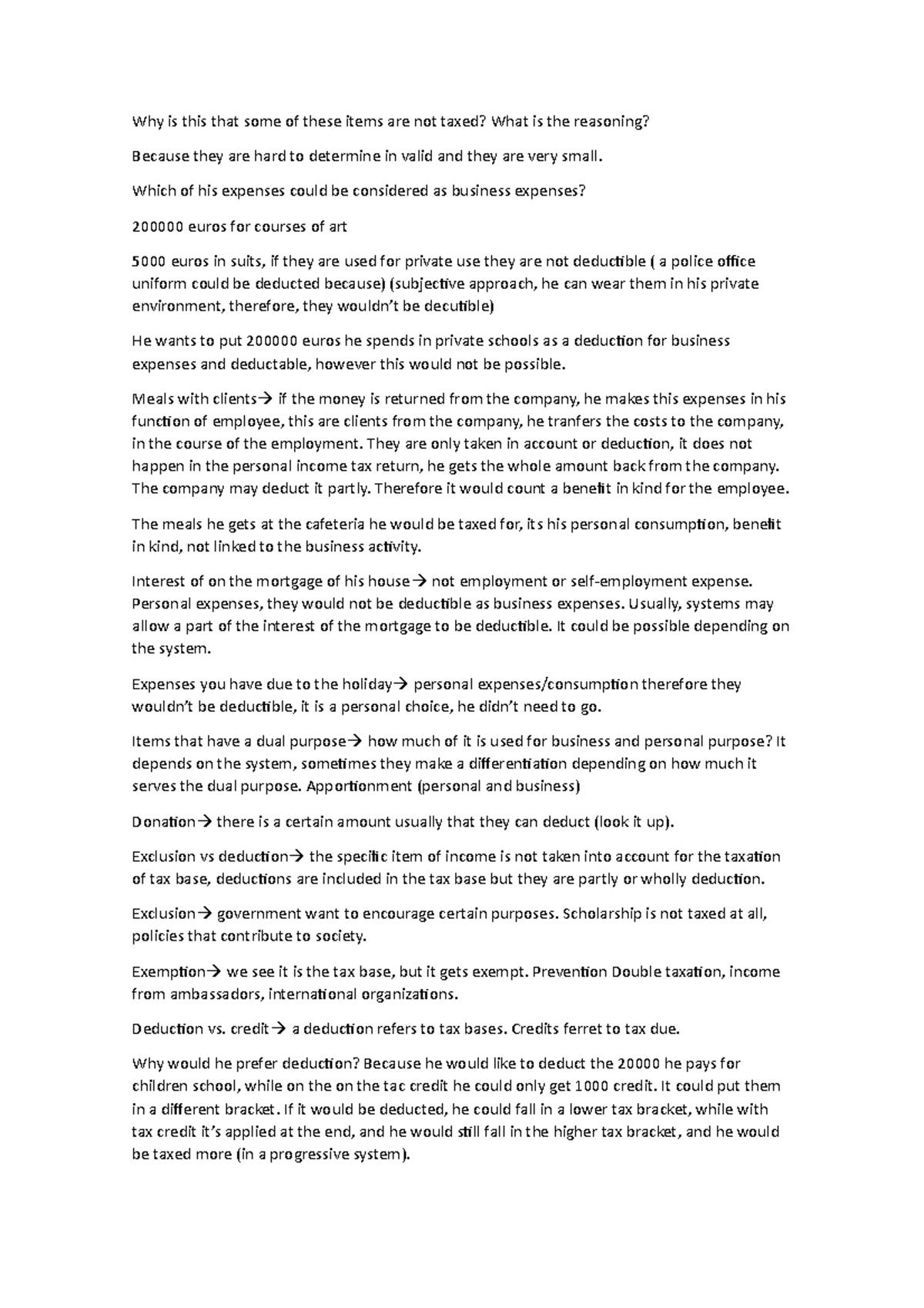 Tutorial Why is this that some of these items are not taxed? What is