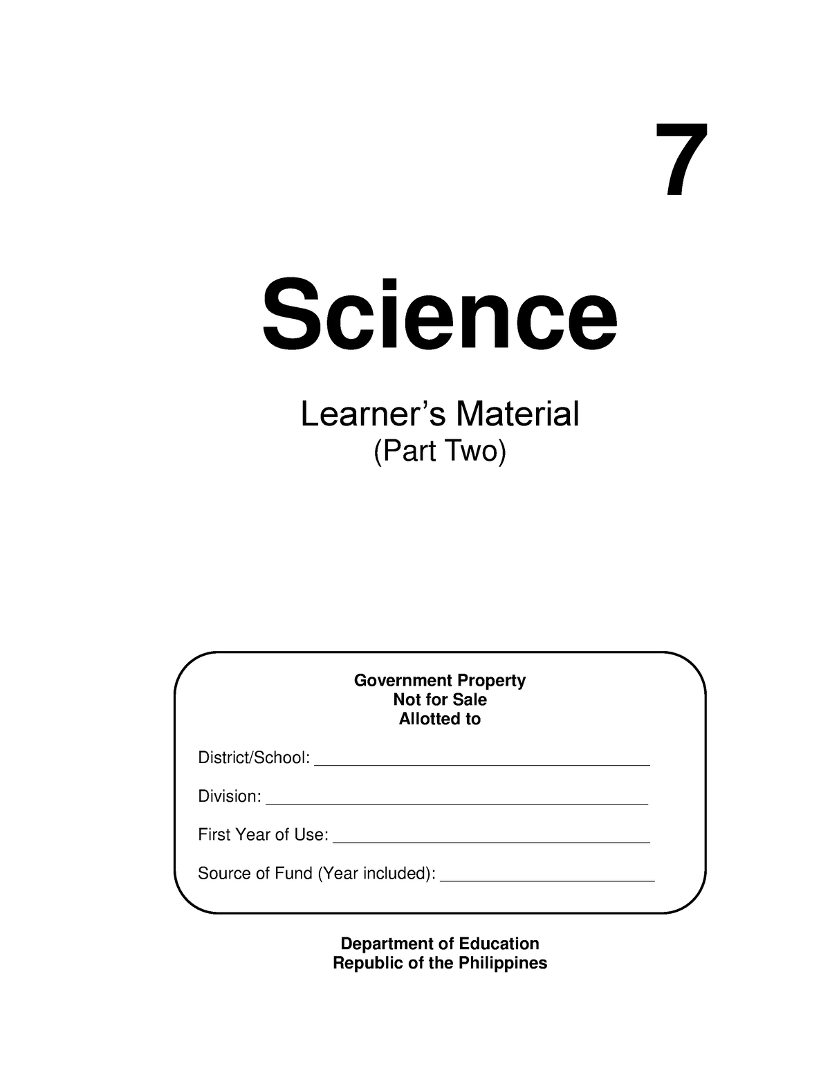 265174460 Grade 7 Science Module Q3 Q4   7 Science Learner's Material