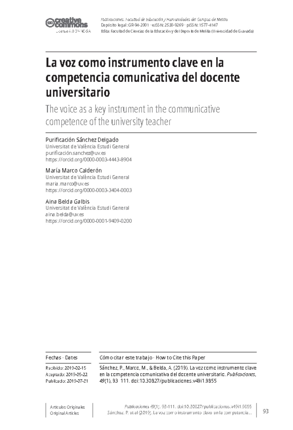 Voz como isntrumento de la comepetencai comunicativa del docente ...