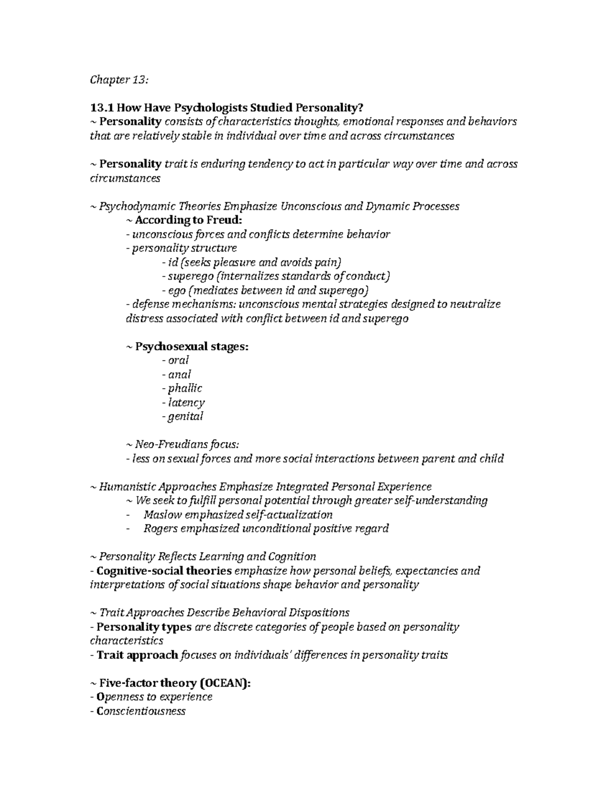 Chapter 13 - Lecture Notes 13 - Chapter 13: 13 How Have Psychologists ...