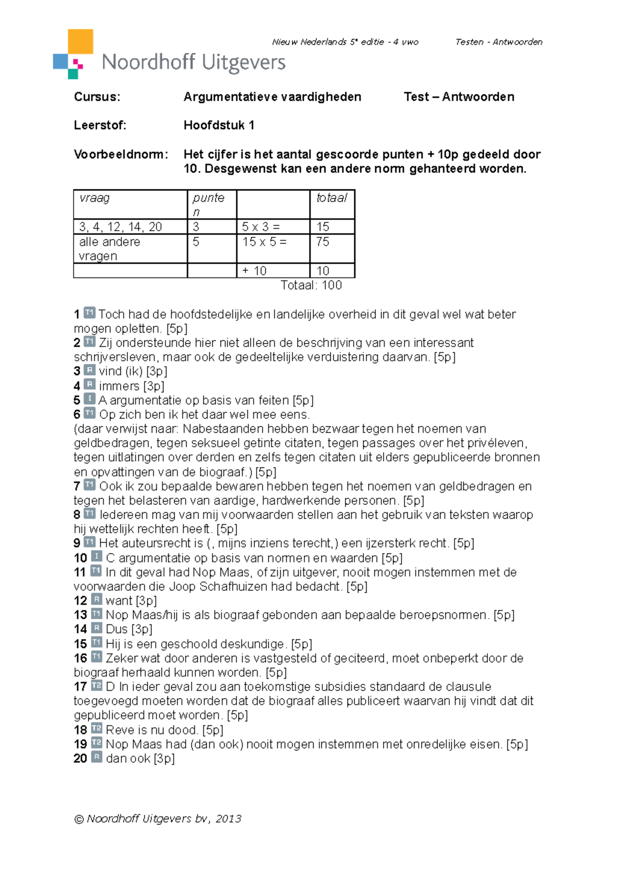 Oefentoetsargumenterenvwo 4antw2 - Nieuw Nederlands 5e Editie - 4 Vwo ...