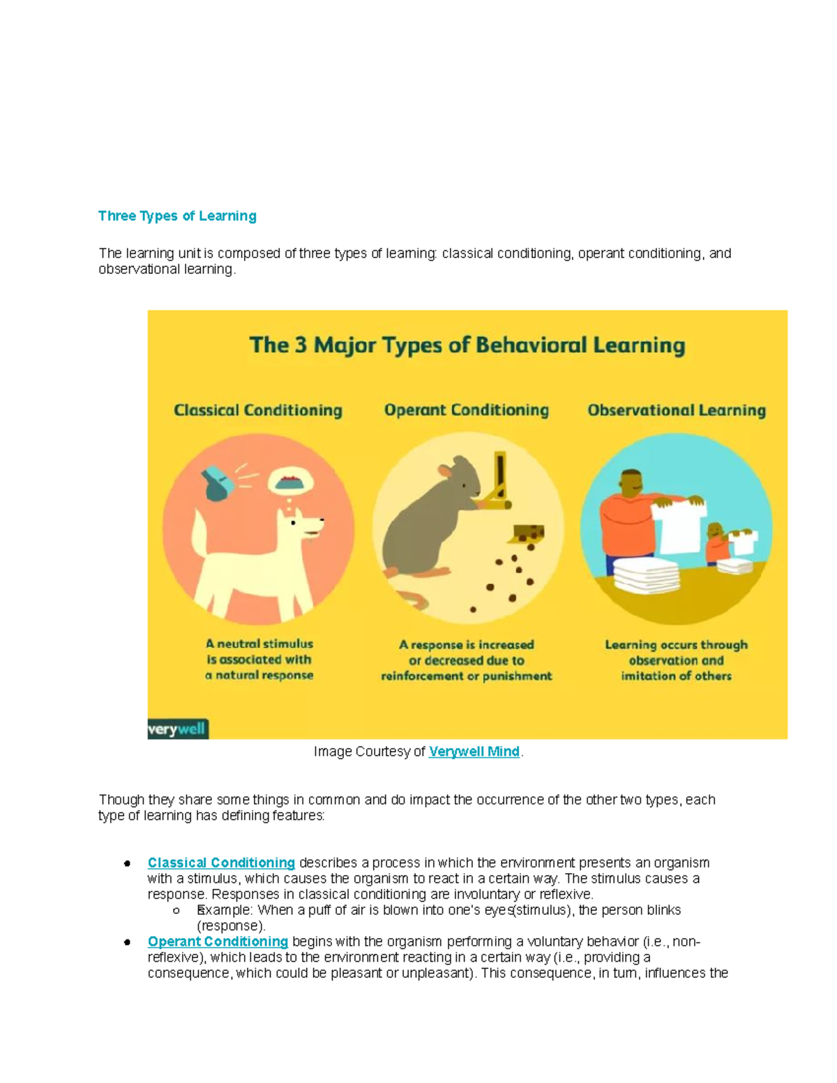 psych-lecture-notes-three-types-of-learning-the-learning-unit-is