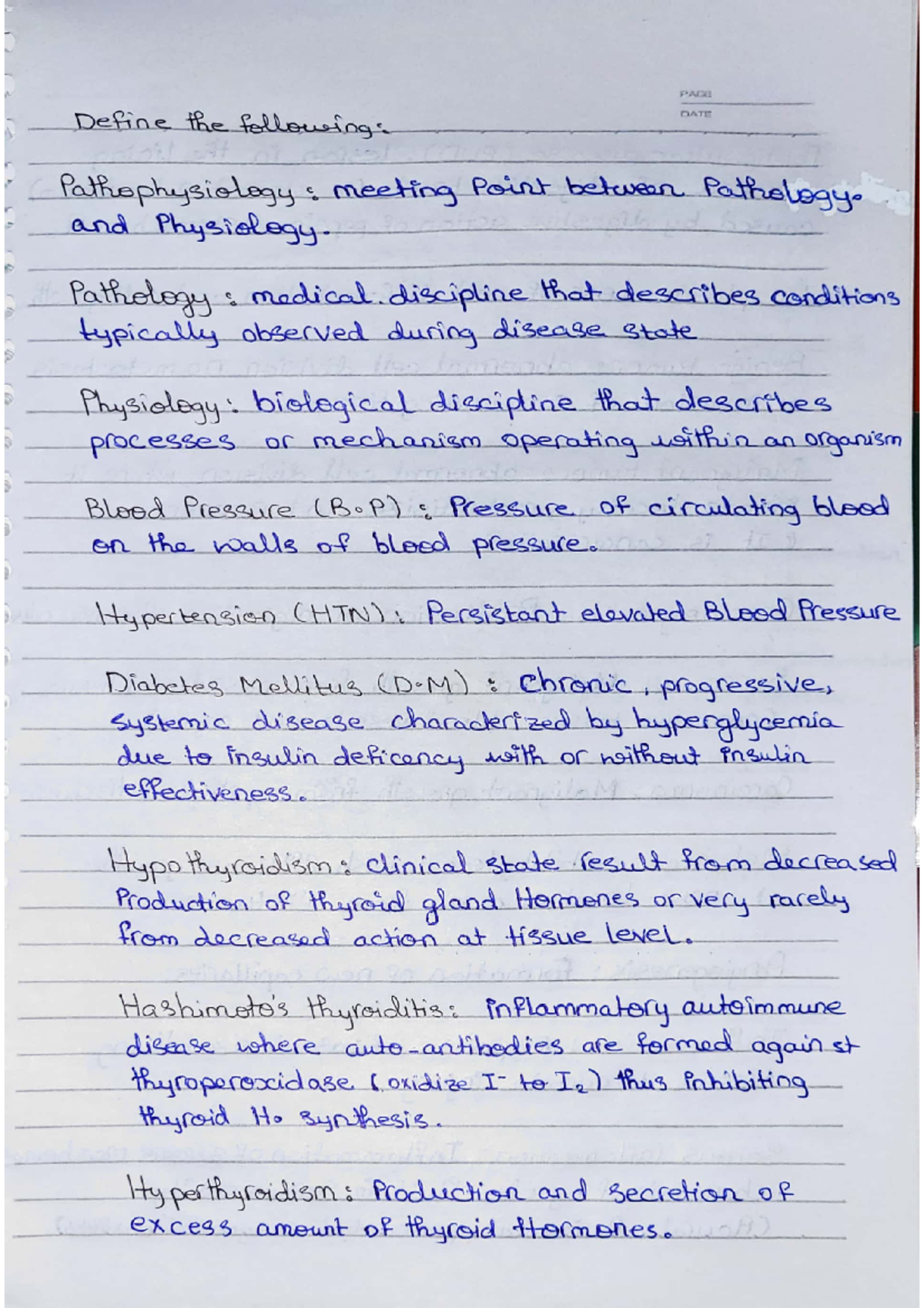 WHAT IS PATHOPHYSIOLOGY DEFINITION ROLE EXAMPLES visual data 3