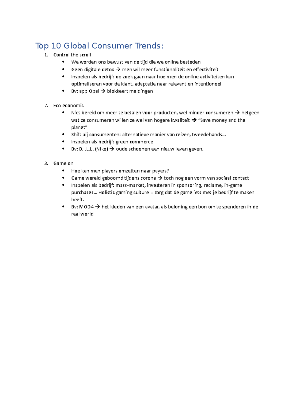 Top 10 Global Consumer Trends deel 2 Top 10 Global Consumer Trends 1