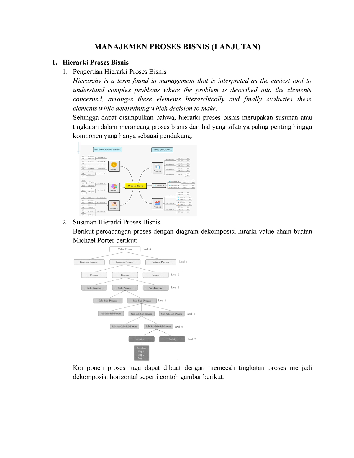 Rangkuman Manajemen Proses Bisnis Lanjutan - MANAJEMEN PROSES BISNIS ...