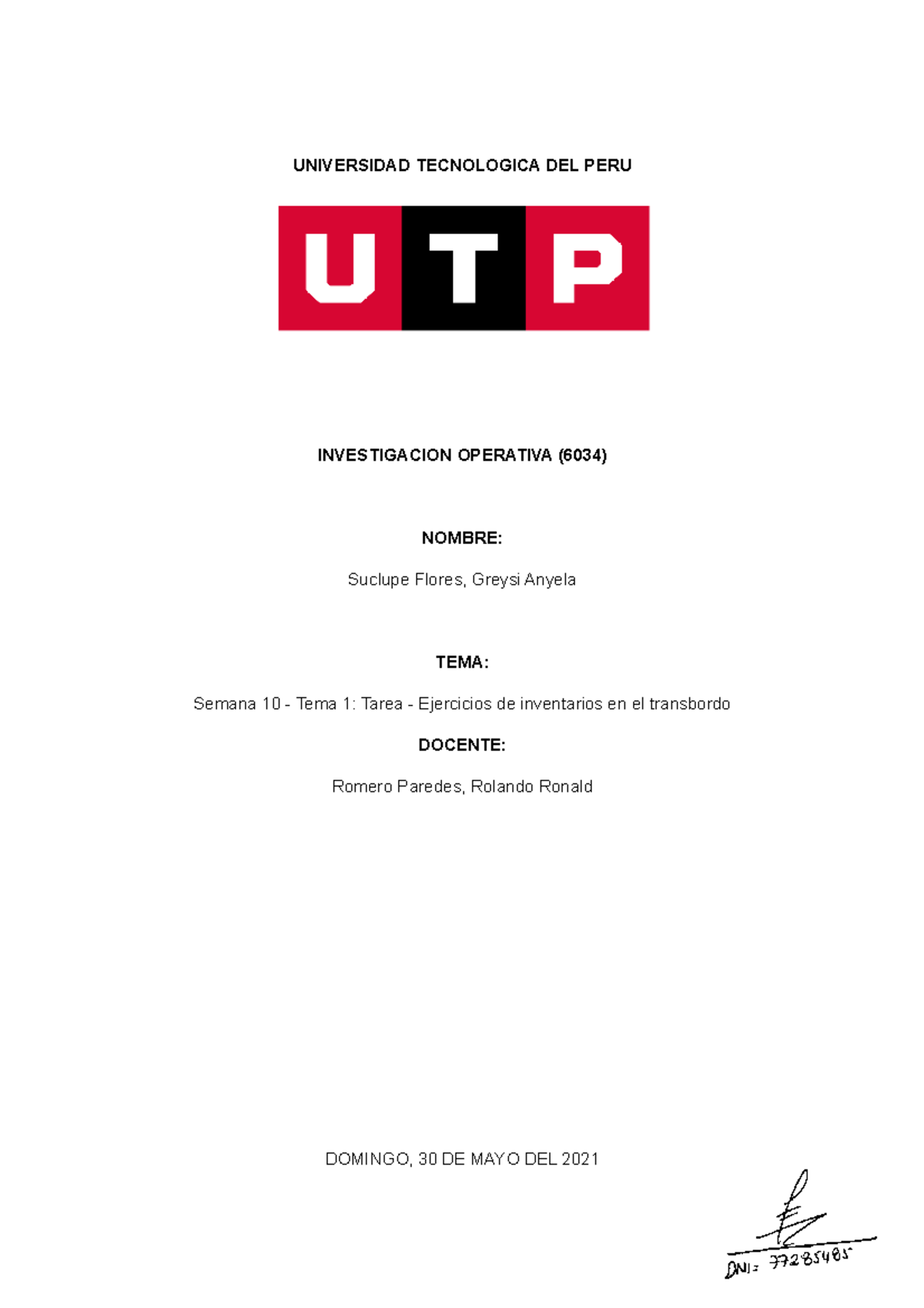 Semana 10 - PDF - Indicaciones Tarea De La Semana - UNIVERSIDAD ...